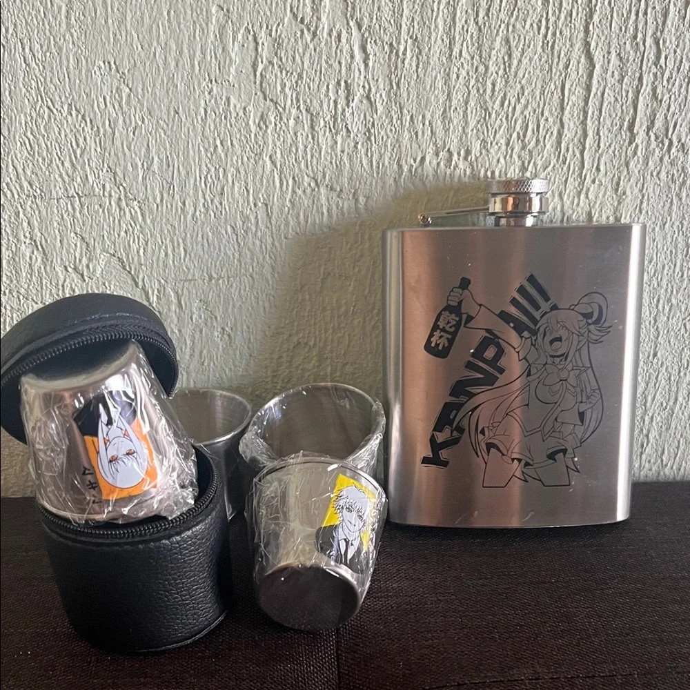 # 0728+ Anime Flask and Shot Glass Set